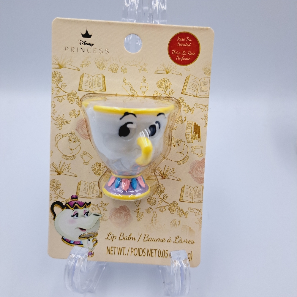 Disney Princess Beauty And The Beast Chip Tea Cup Rose Tea Lip Balm       z